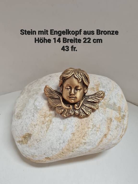 Figuren: Bronzeengel auf Stein  – Gebraucht aus Kriens von LotusOase 2