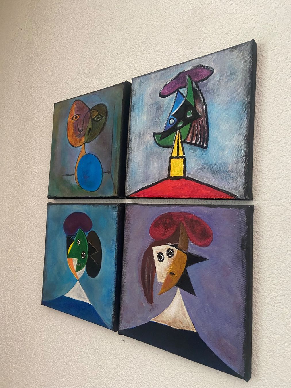 Dipinti: 4 Acrylgemälde nach Pablo Picasso - private Studioarbeit – Nuovo (secondo la descrizione) da Hemmental venduto da cat_9l7f 1