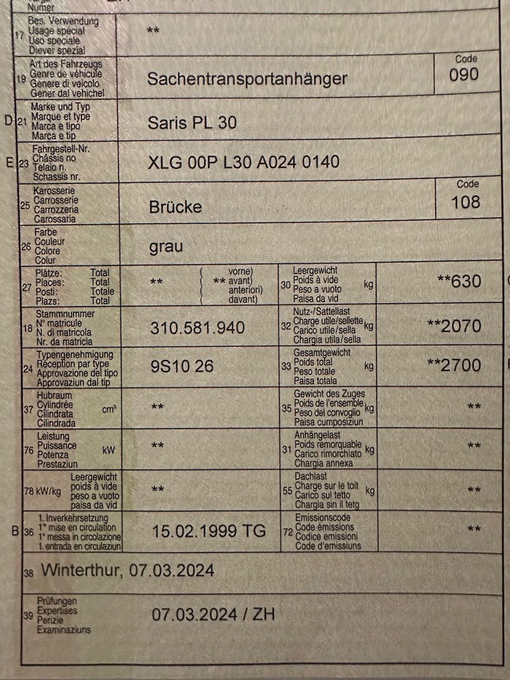 Saris Anhänger: Sachentransportanhänger – Gebraucht aus Altenrhein von Premium1968 2