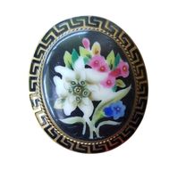Brosche Art Deco handbemalt