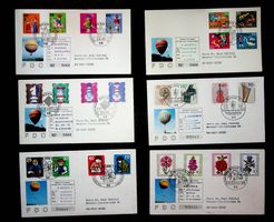 RFA  POSTE AÉRIENNE 6 VOLS  BALLON FDC 1971-1974 /U292
