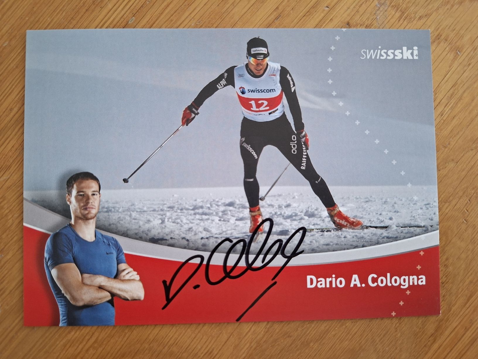 Autografi: Dario Cologna Autogrammkarte – Usato da Thun venduto da wuschu