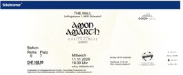 Amon Amarth Konzert | Sitzplatz | 11.11.2026