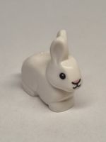 LEGO 29685pb01 White Bunny / Rabbit with Black Eyes