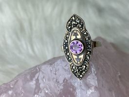 Ring Silber 925 mit lila Stein
