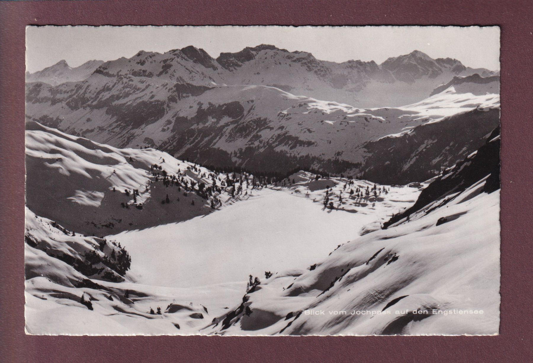 Cartoline postali: JOCHPASS - Engtlensee im Winter - 1975 – Usato da Pully venduto da nicecards