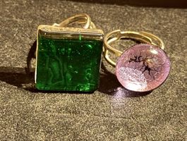 Set Ringe mit Murano Glas