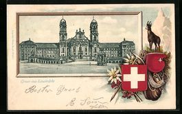 Passepartout-AK Einsiedeln, Kloster mit 