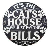 CAT'S HOUSE - Blechschild  (neu/OVP)