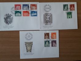 Schweiz Dauerserie Baudenkmäler 1967,68 auf FDC´s