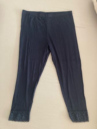 Damen 3/4 Leggings, dunkelblau M 