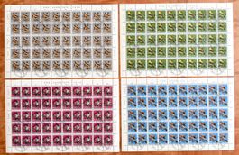Pro Juventute 1969 Serie im Bogen mit  ET-ʘ und Gummi **