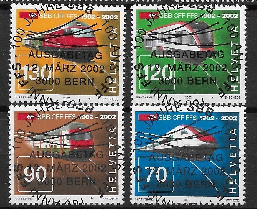 Tutti i francobolli: V1047 - 100 ans CFF vollstempel – Usato da Trélex venduto da Phil_Albert