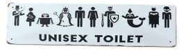 UNISEX TOILET  - Blechschild (neu, OVP)