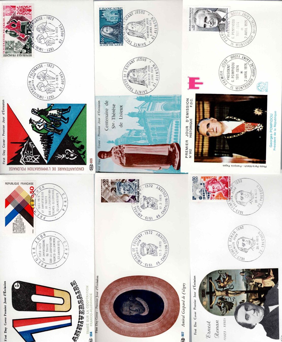 Tutti i francobolli: 6 Stück FDC Frankreich – Usato da Koblenz venduto da Markenhimmel