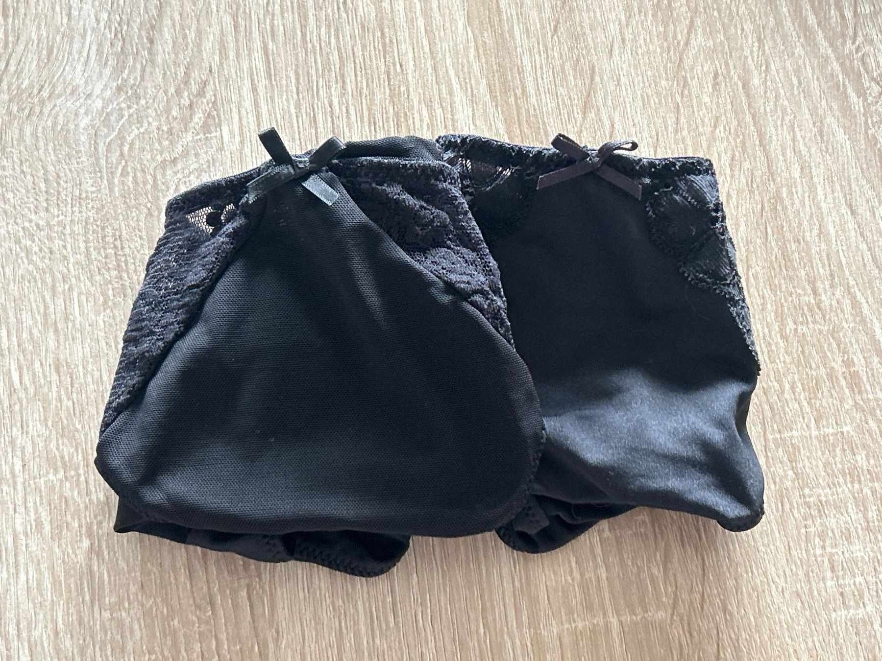 Altra biancheria intima: 2x Damen Slip Schwarz mit Spitzen – Usato da Brunnen venduto da Nala2929 6