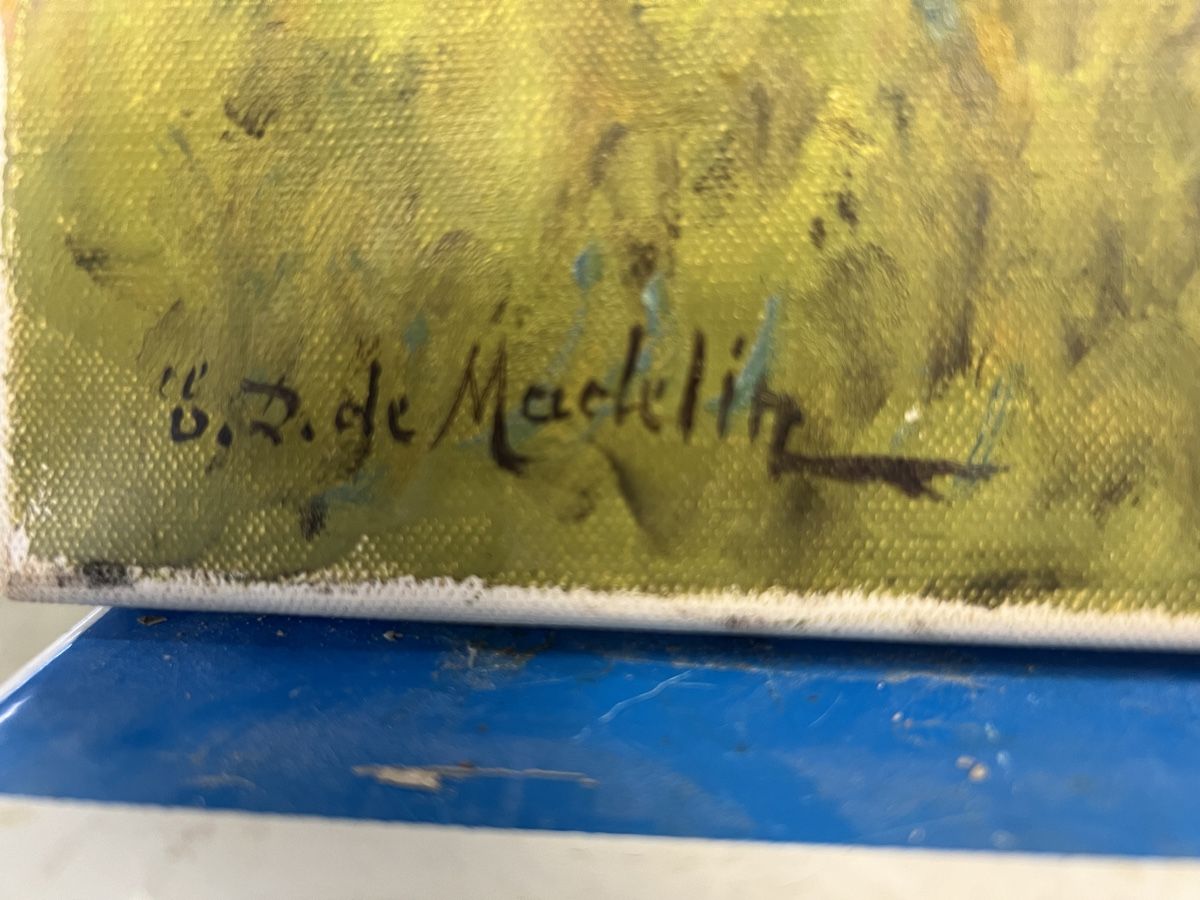 Dipinti: Tableau Eugène Devaud de Madelin(1906-1992)huile signée – Usato da Genève venduto da Leboucheoreilles 3