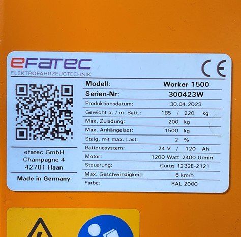 Veicoli elettrici: Elektroschlepper EFATEC Worker 1500 – Nuovo (secondo la descrizione) da Trimmis venduto da eckoldag 2