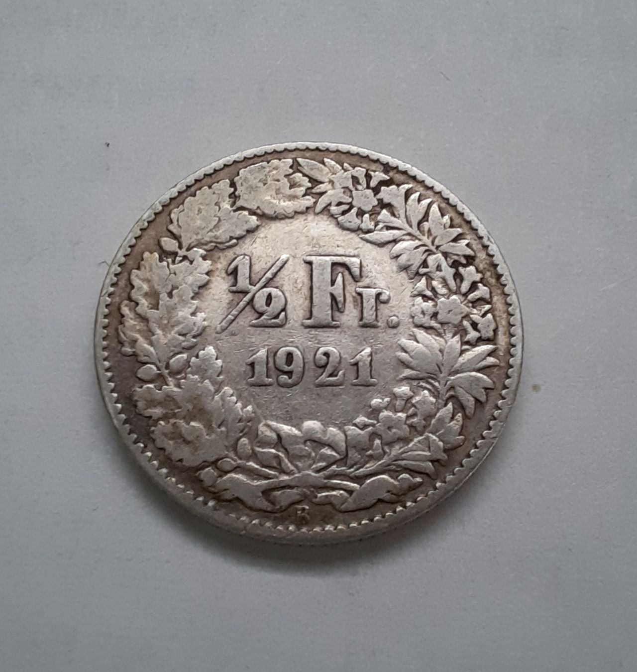 Alle Münzen: 1/2 Franken Silber 1921 – Gebraucht aus Bremgarten AG von cec_5nzz