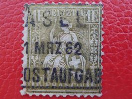 1882: Nr.52 (Faserpapier) von BASEL mit Befund, Kat: 1'800.-