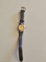 Tissot Damenuhr, Vintage, vergoldet, Lederarmband, Top!