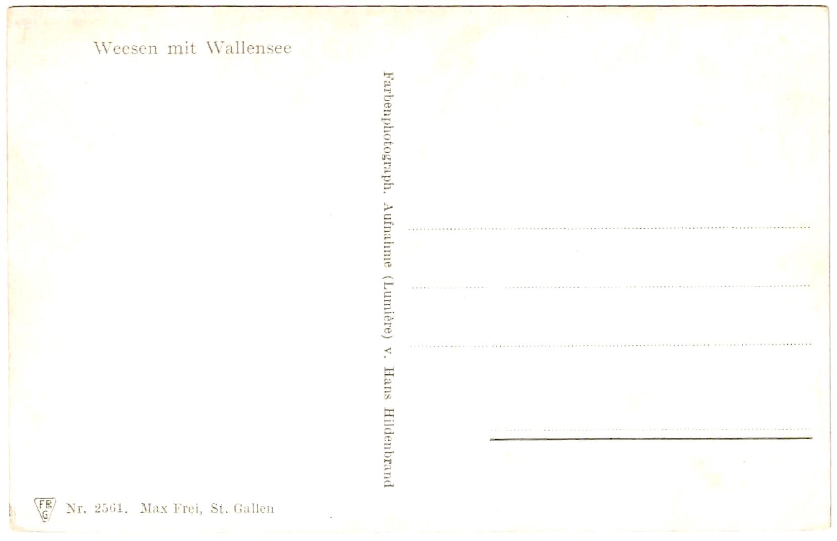 Cartoline postali: WEESEN am Wallender ca. 1910 (SG) – Usato da Oberdorf BL venduto da Hopfehuepfer 1