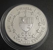 1 Unze 10 Diners Andorra 1993 Silber 1 Oz Polierte Platte PP