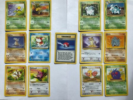 11 Pokemonkarten Dschungelset - Played