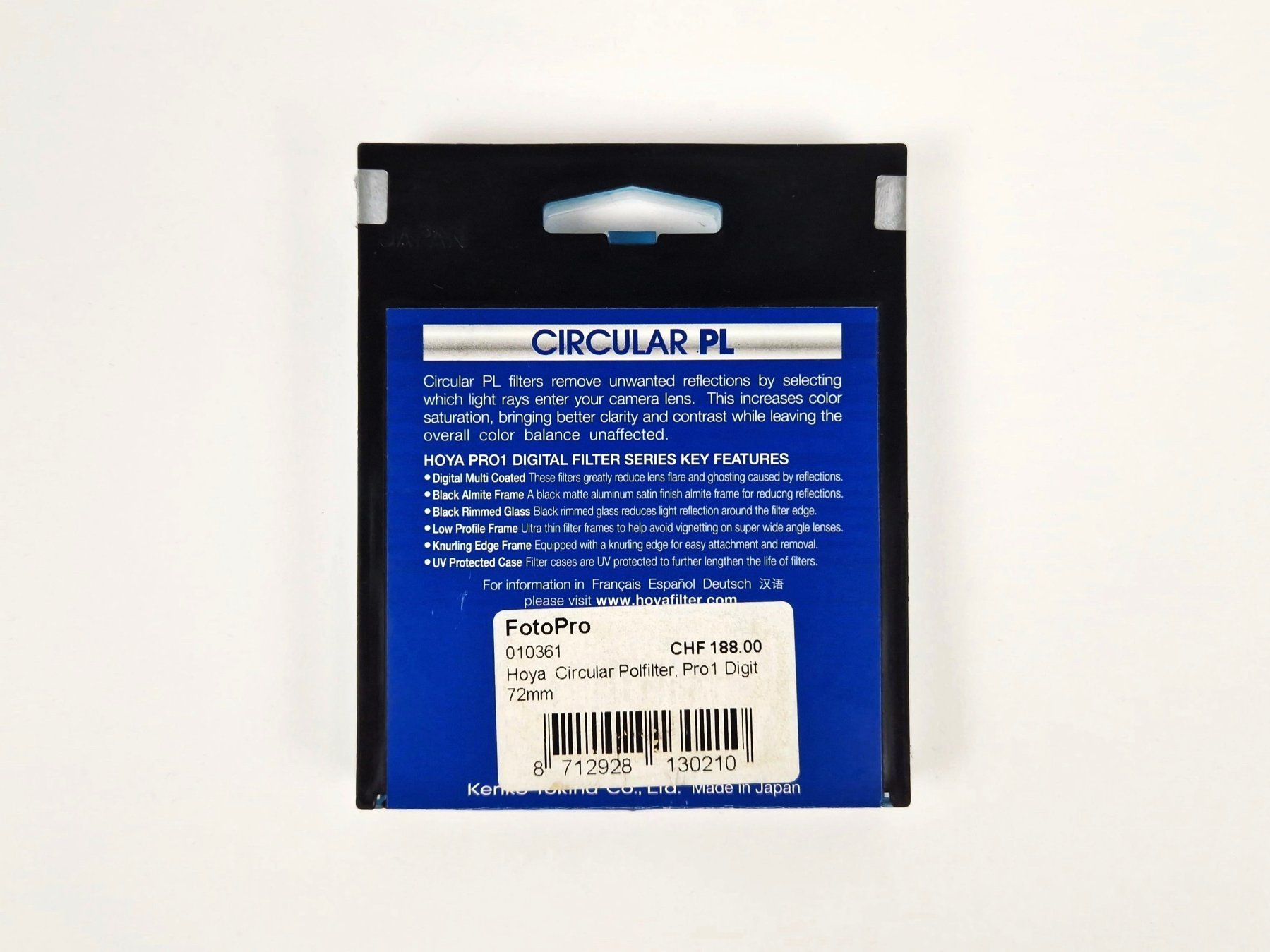 Filtri: Hoya Pro1 Digital Filter 72mm mit Blasebalg – Usato da Basel venduto da Restwert_Basel 4