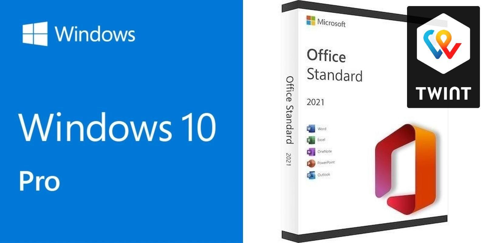 Microsoft Applications: Microsoft Windows 10 Pro & Office 2021 Standard – D'occasion à Saignelégier par KNM