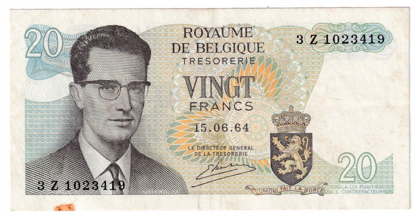 Banconote: Banknote Belgien 20 francs – Usato da Neuchâtel venduto da karlpierrino