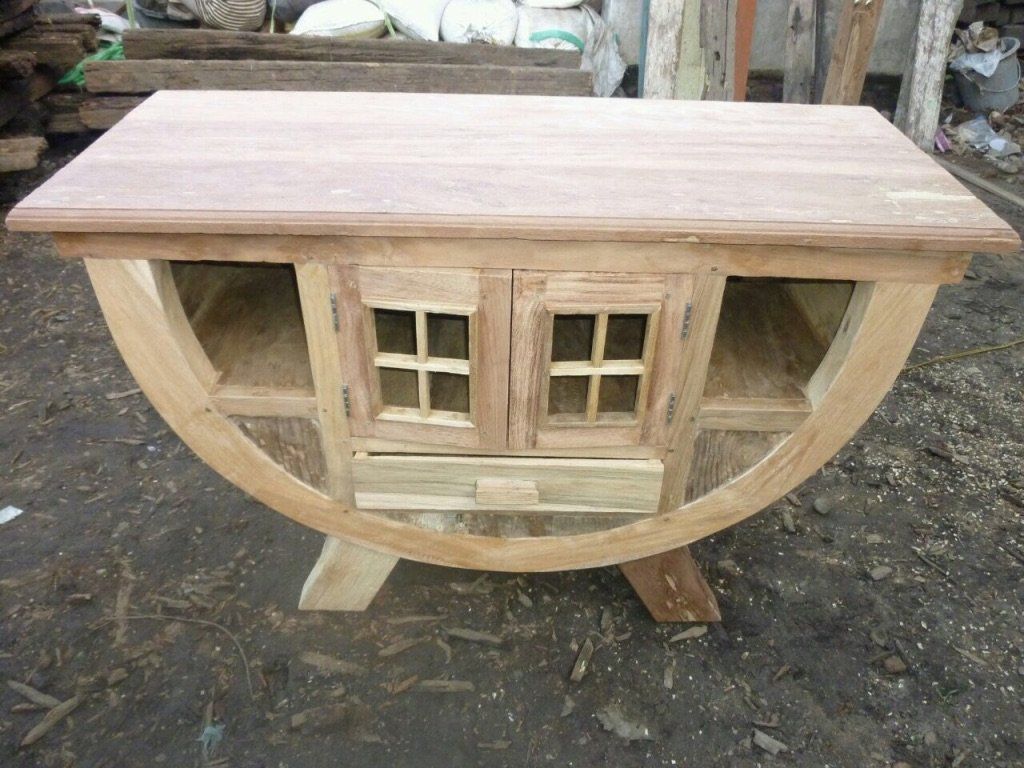 Cassettiere: Sideboard Teakholz Kommode Buffet Küchenschrank Esszimmer – Nuovo e nell'imballaggio originale da Daisendorf venduto da Wohn-Kult 1