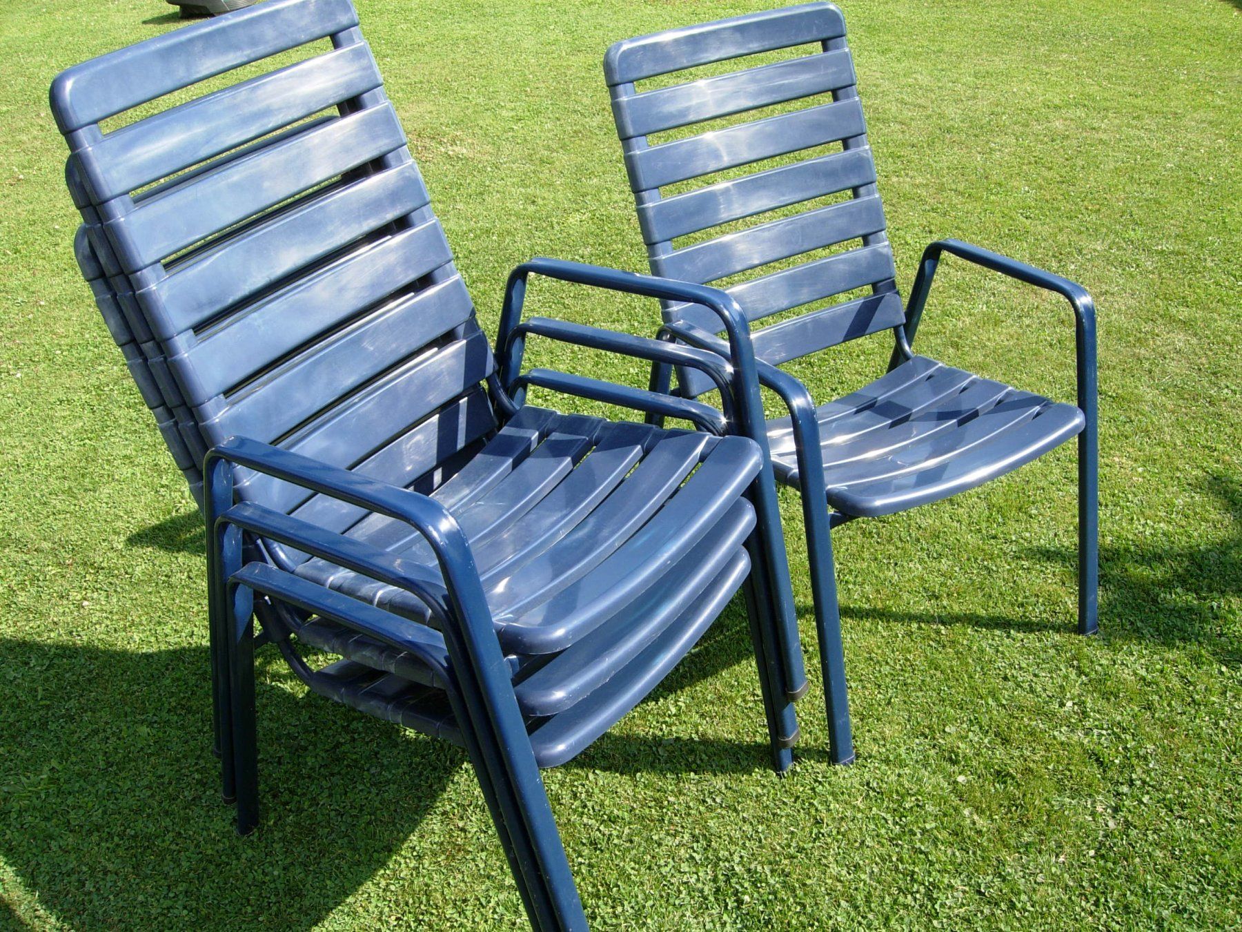 Sedie: Gartenstühle blau mit Polster – Usato da Güttingen venduto da romli