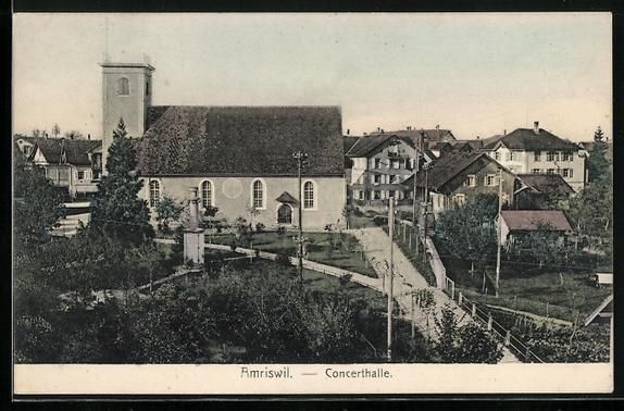 Cartoline postali: Amriswil, Concerthalle mit Strassenparti – Usato da Berlin venduto da bartko-reher