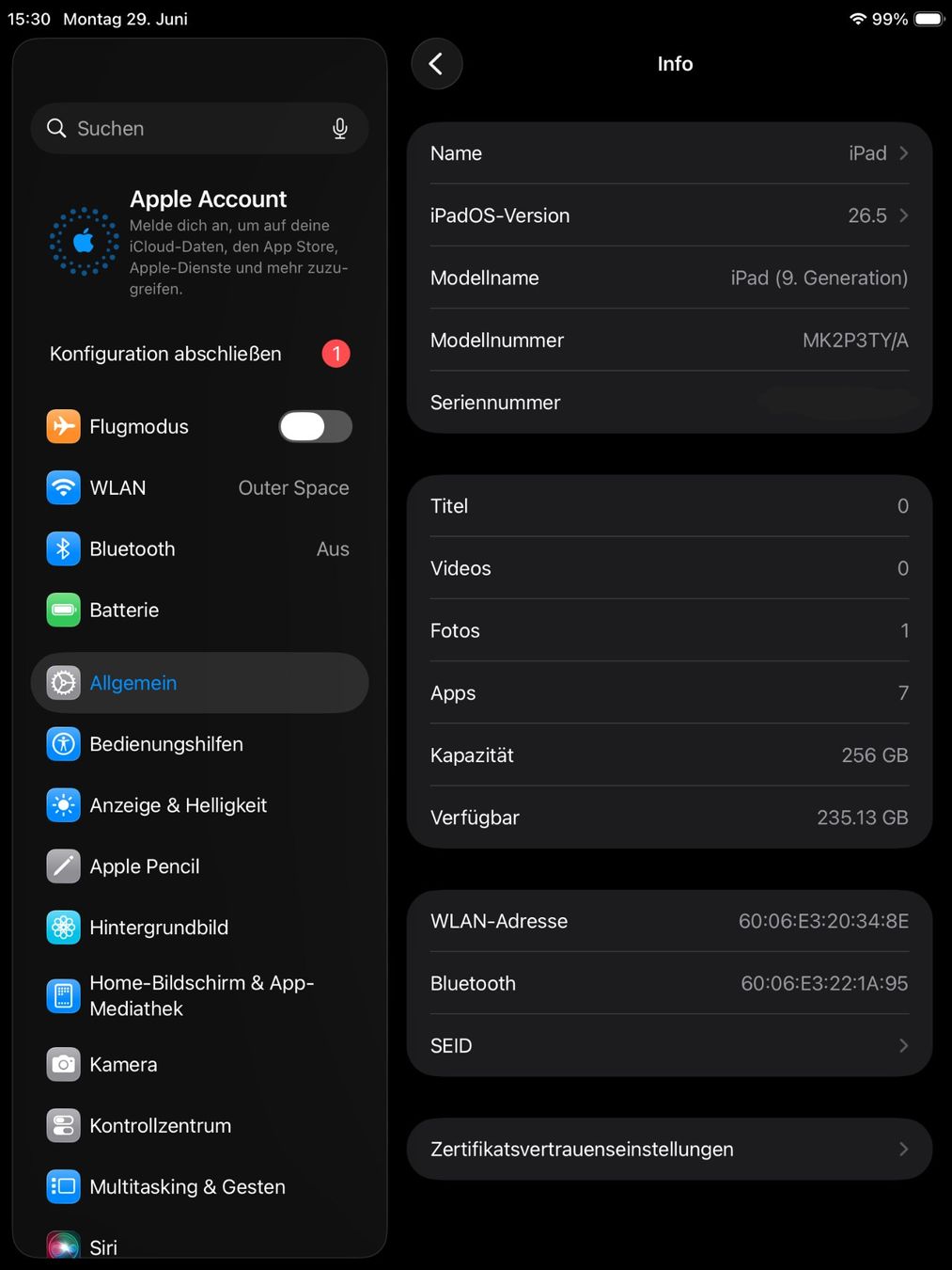 Apple Tablet PC: iPad (9th Gen.) 256GB Wifi – Nuovo (secondo la descrizione) da Dietikon venduto da NGood 6