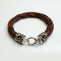 Armband Leder & Silber 925 (10610)