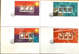 1995 Gibraltar Int. Islands Games 95‘ 4 Grossbriefen Blocks
