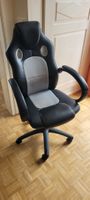 Beliani Gaming-Stuhl Fighter Kunstleder Schwarz-Grau