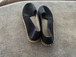 Sommerliche Espadrilles, dunkelblau, Grösse 40