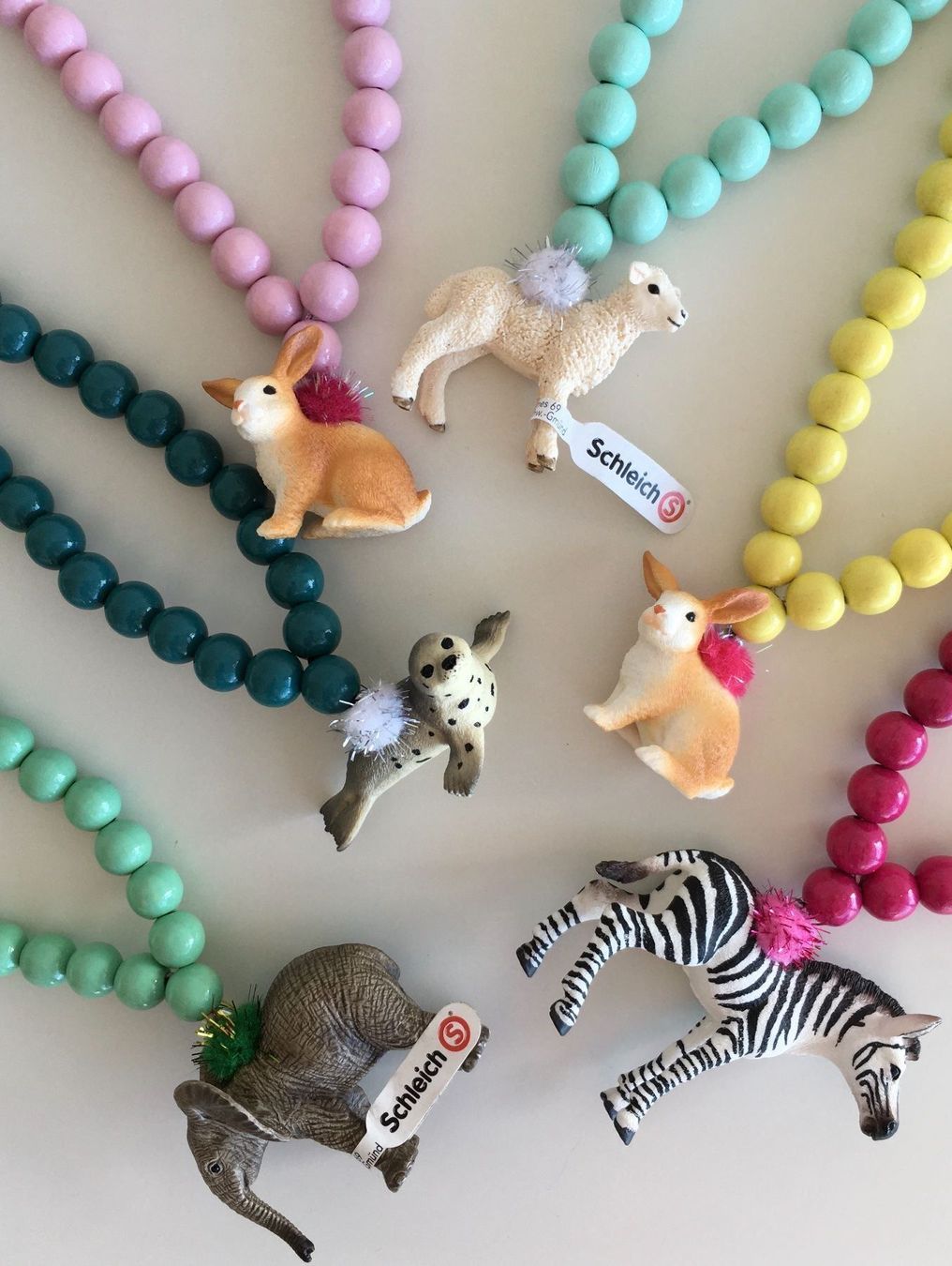 Ketten: SCHLEICH Kette Lamm Schaf Rosarot – Neu und originalverpackt aus Zollikofen von poppala 7