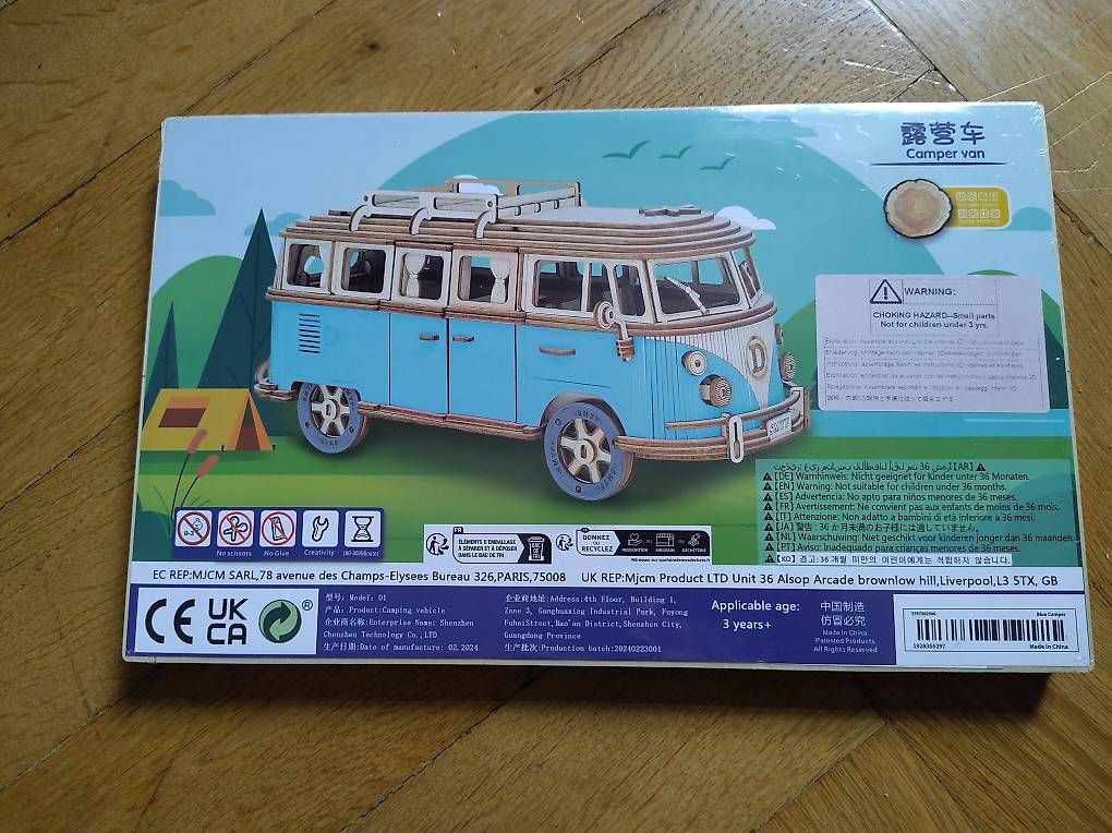 Volkswagen Modellautos: Camper Van Holzmodell (VW Bus) – Neu und originalverpackt aus Wohlen AG von gnabbr