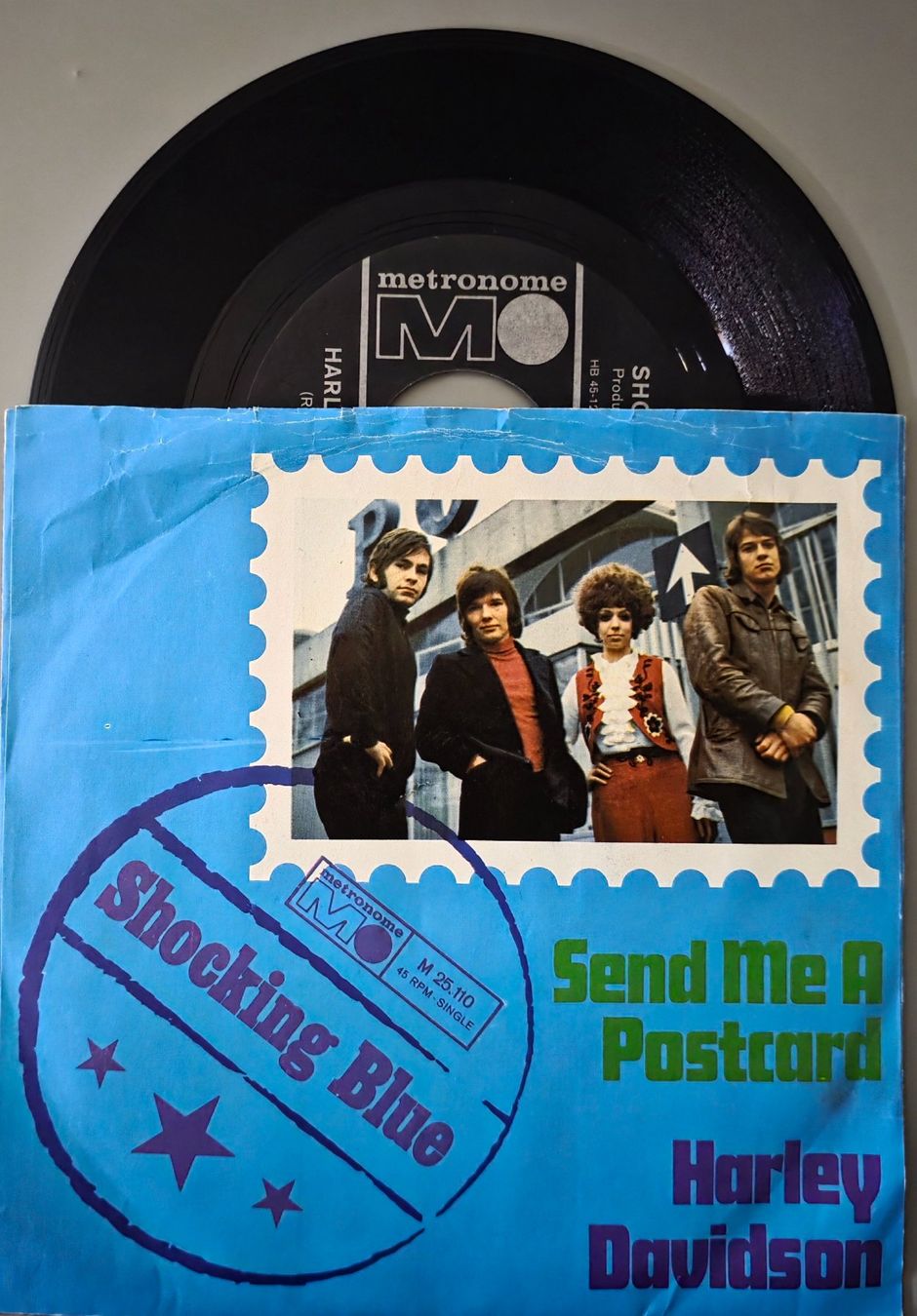 Dischi in vinile: Shocking Blue Single – Send Me A Postcard / Harley Davidson – Usato da Root venduto da atelier22