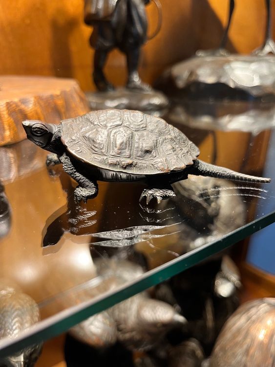 perfekte-bronze-schildkr-te-signiert-japan-gebraucht-in-lengnau-be