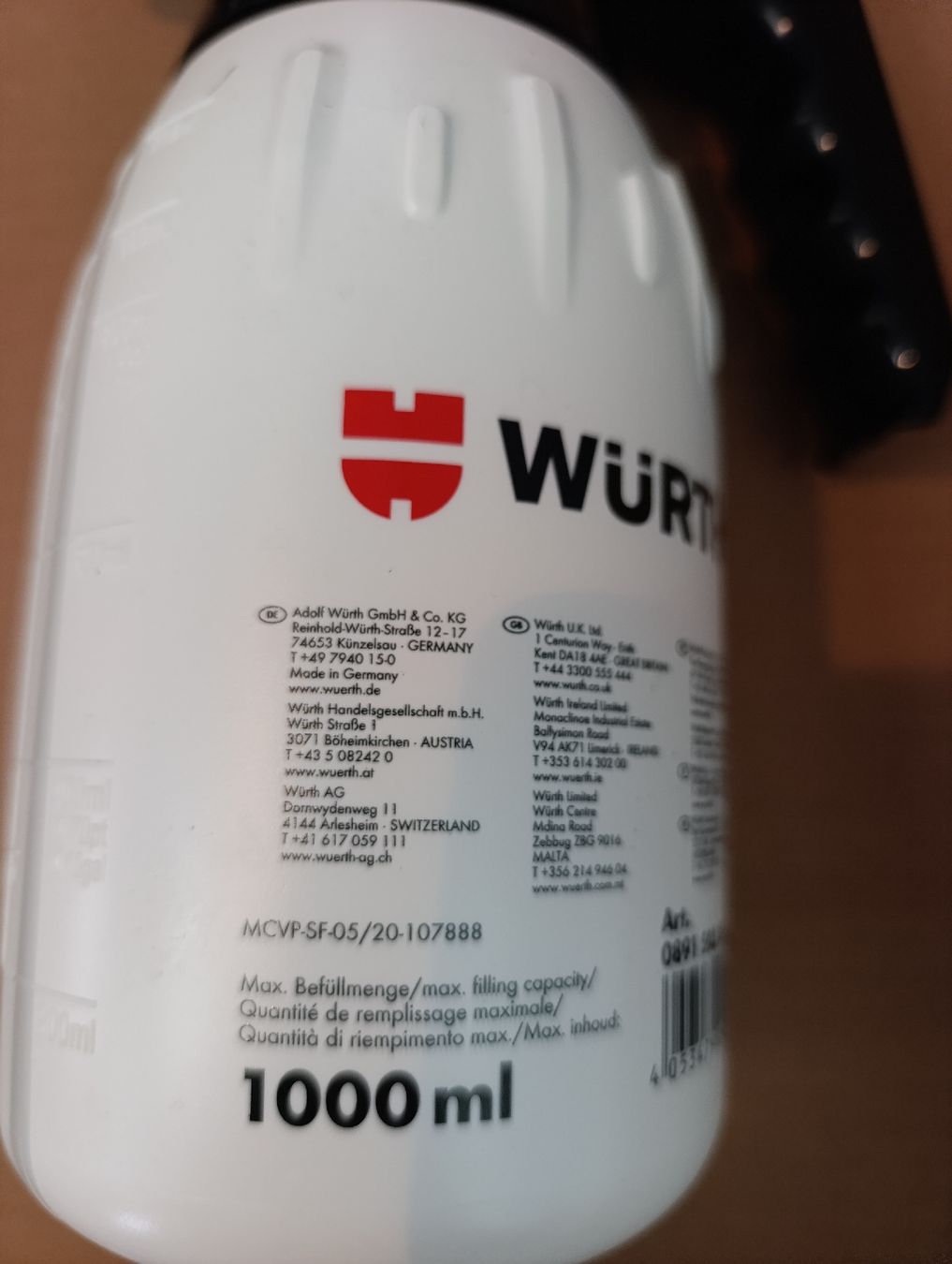 Würth Tutti gli attrezzi: WURTH Sprayer 1000ml  – Nuovo (secondo la descrizione) da Bütschwil venduto da Toanju 1