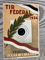 Festkarte Tir Fédéral 1934 in Fribourg
