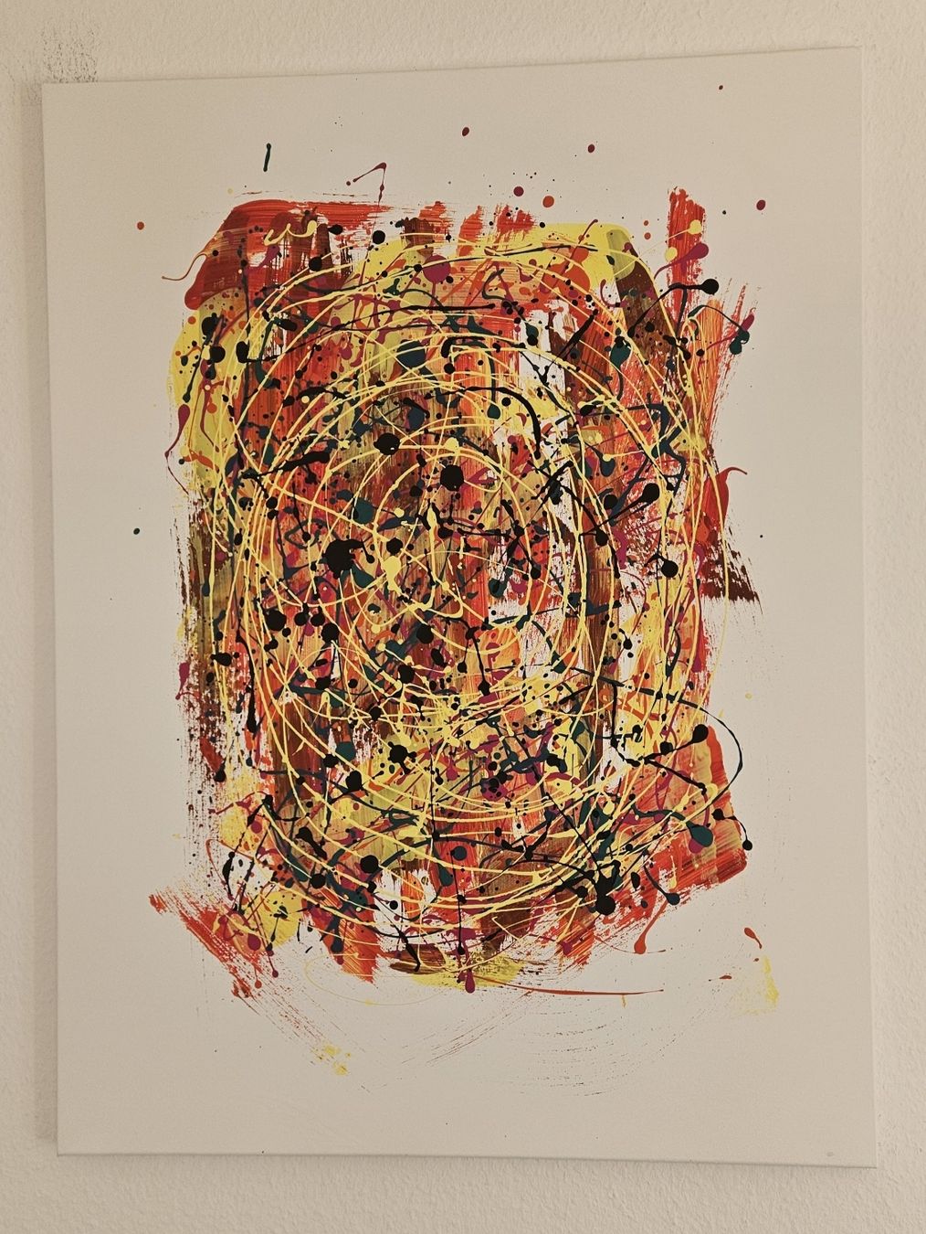 Dipinti: Tableau peinture abstraite technique dripping  – Nuovo (secondo la descrizione) da Le Locle venduto da fab_c9hh