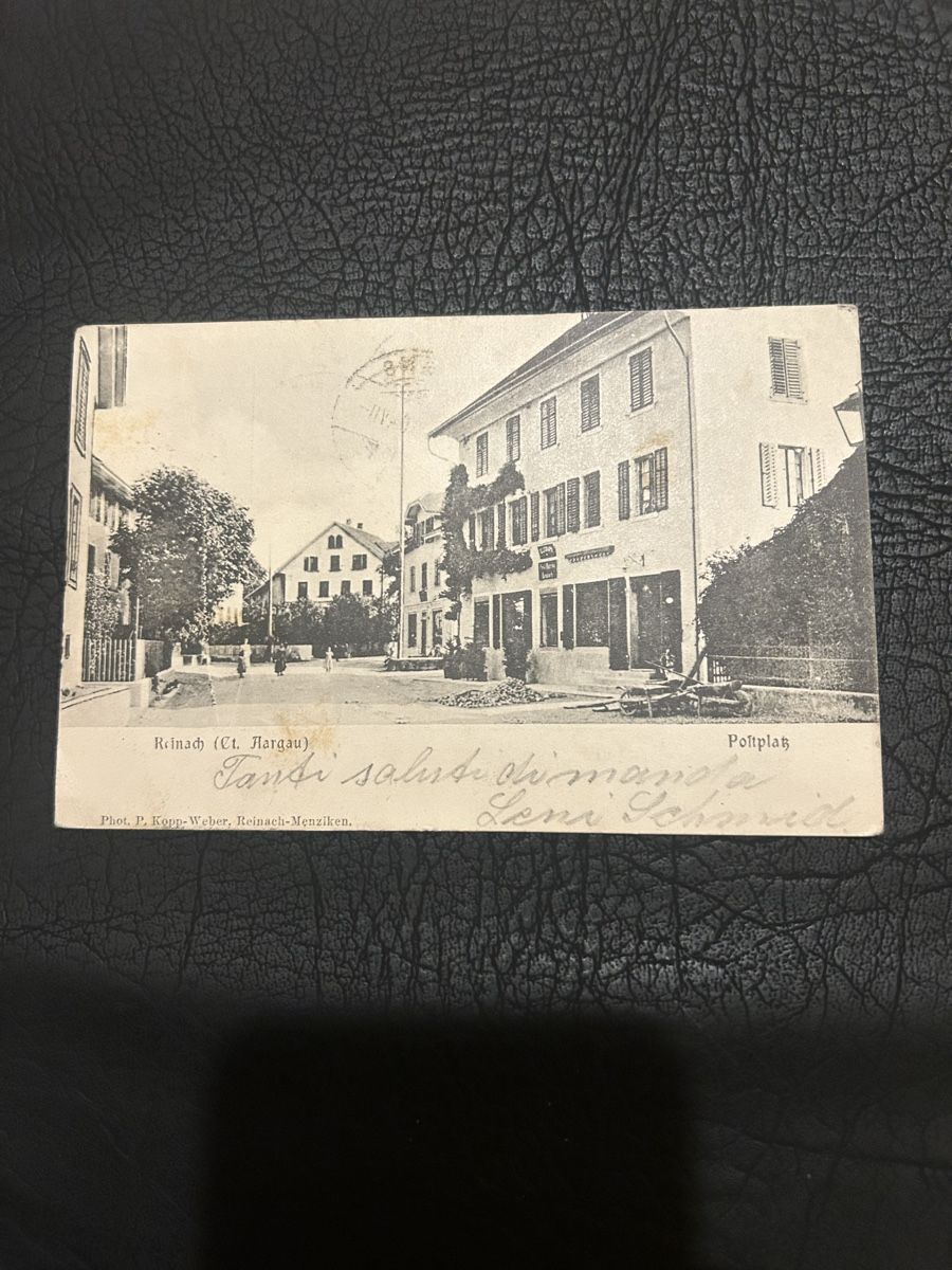 Cartoline postali: Reinach, Postplatz 1904 – Usato da Breganzona venduto da Milesbo