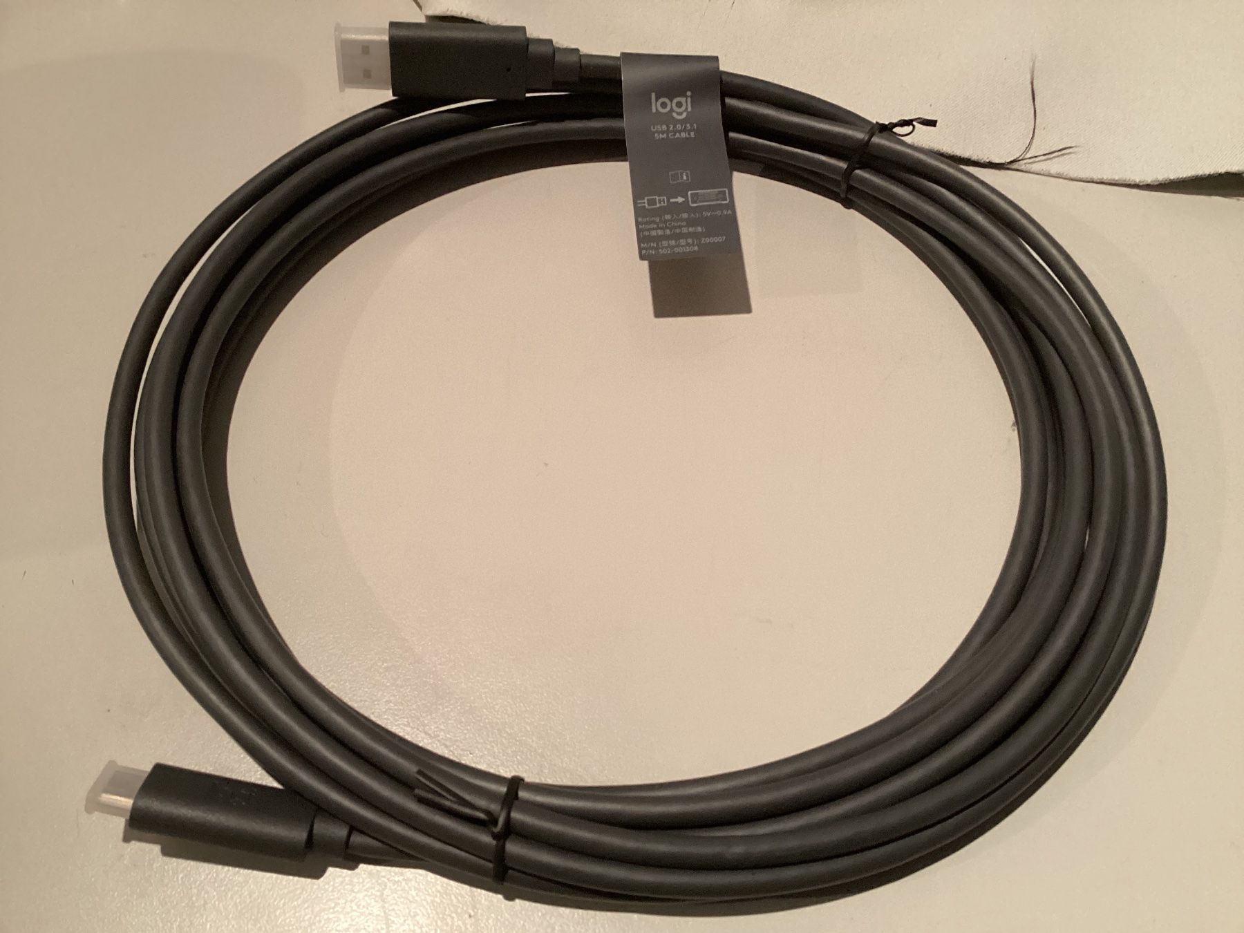 Logitech Kabel: Logi USB A/C Kabel 5 Meter 2.0/3.1 neu Logitech – Neu und originalverpackt aus Niederbipp von strubu69