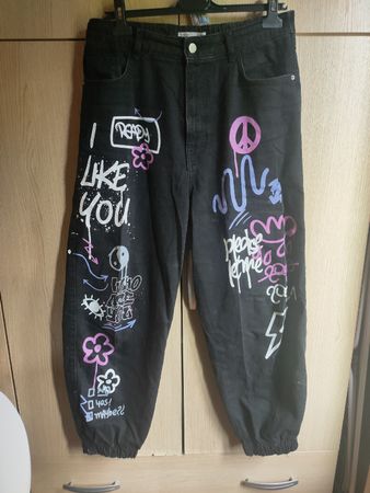 Jean noir jogger, taille 40