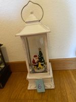 Laterne mit Lichterkette weiss